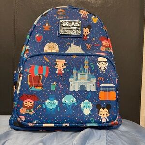 loungefly disney parks icon attractions chibi character backpack